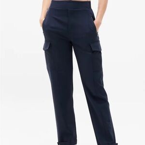 Athleta Navy Wide Leg cargo pants navy blue